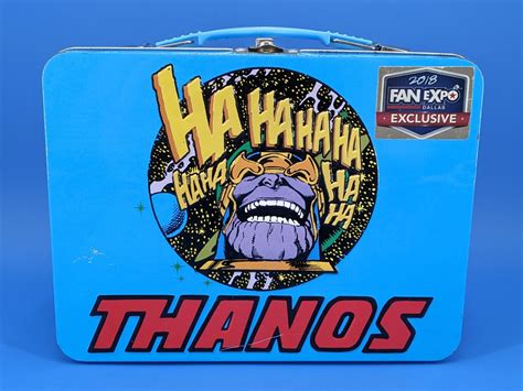 thanos metal lunch box|Thanos Fan Expo 2018 Dallas Exclusive Marvel comics Metal Tin .